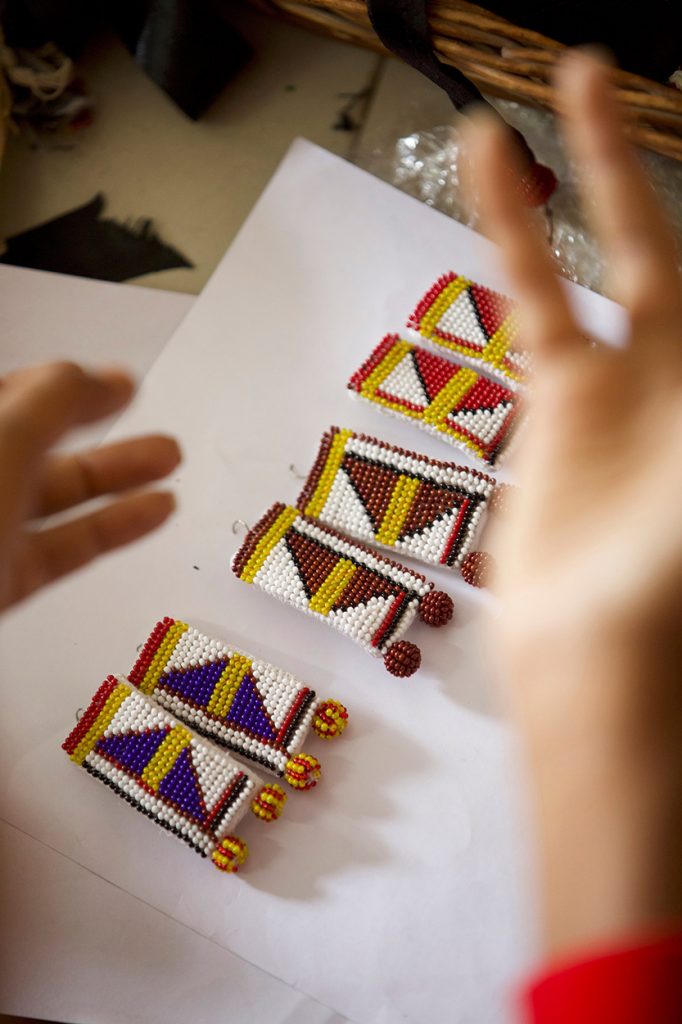 Bead Embroidery Earrings