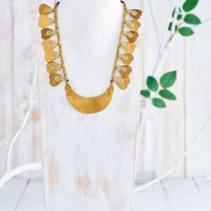 [ZODK65] Handwoven Dhokra Motif Necklace