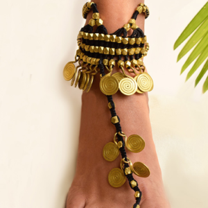 [ZOWX38] Dhokra Rani Foot Bracelet